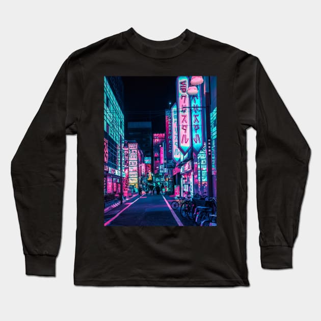 Tokyo - A Neon Wonderland Long Sleeve T-Shirt by HimanshiShah